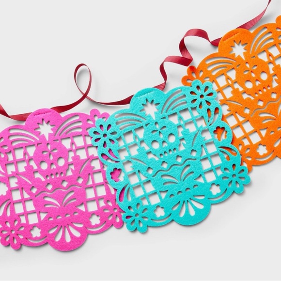 Día de Muertos 6' Papel Picado Felt Garland - Designed with Luis Pinto - Picture 1 of 4